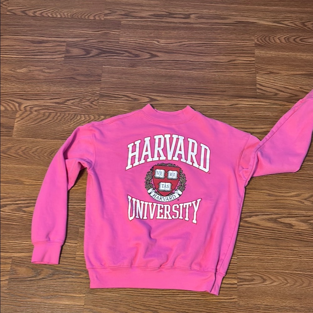 Awake Pink Crewneck Sweater with Graphic Design